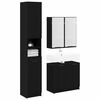 vidaXL Bathroom Cabinet Set with Shelf 3 pcs Black Oak Engineered Wood