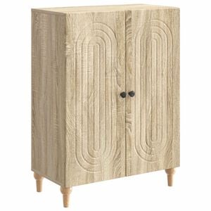 vidaXL Sideboard Sonoma Oak 66 x 34.5 x 90 cm Engineered Wood