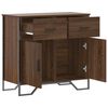 vidaXL Sideboard Brown Oak 79.5x35.5x74.5 cm Engineered Wood