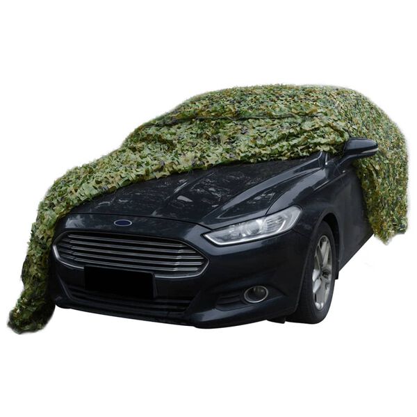 vidaXL Camouflage Net with Storage Bag 2x7 m Green