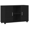 vidaXL Sideboard with Door Black 88.5 x 30.5 x 55.5 cm Engineered Wood