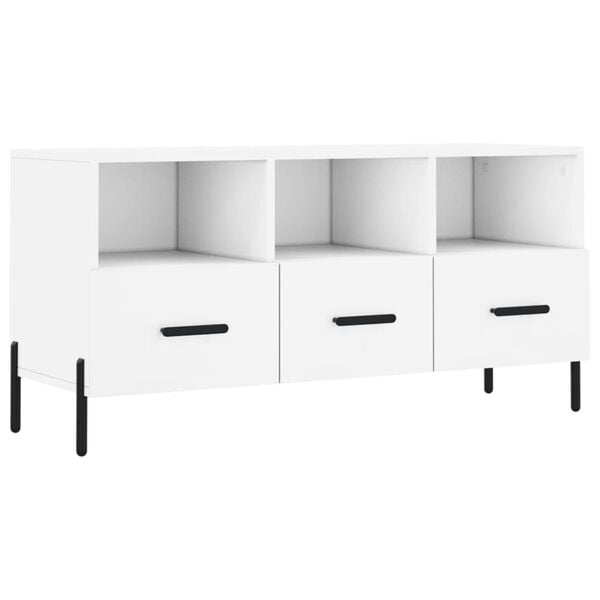 vidaXL TV Cabinet White 102x36x50 cm Engineered Wood
