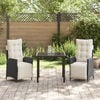 vidaXL Garden Dining Set with Cushion 5 pcs Light Grey Poly Rattan