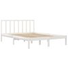 vidaXL Bed Frame without Mattress White Solid Wood Pine 120x200 cm