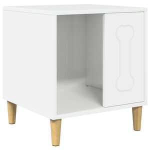 vidaXL Dog House Gloss White 44 x 42 x 49 cm Engineered Wood