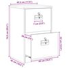 vidaXL File Cabinet White 45.5 x 42 x 74.5 cm Cold-Rolled Steel
