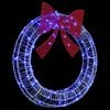 vidaXL Wreath with 80 LEDs Blue 92 x 9.5 x 92 cm Acrylic