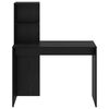 vidaXL Desk with Shelf Black Oak 102 x 50 x 124 cm Engineered Wood