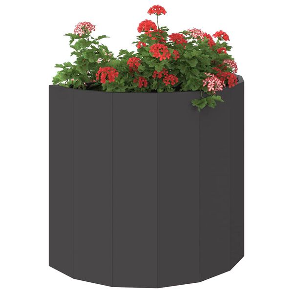 vidaXL Planter Black 60 x 30 x 50 cm Steel