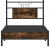 vidaXL Bed Frame without Mattress Smoked Oak 90x190 cm Single Engineered Wood