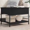 vidaXL Coffee Table Black 70x50x50 cm Engineered Wood and Metal