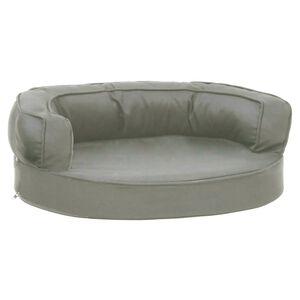 vidaXL Ergonomic Dog Bed Mattress 60x42 cm Linen Look Grey