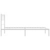 vidaXL Metal Bed Frame without Mattress with Headboard White 107x203cm