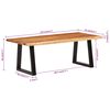 vidaXL Coffee Table 110x55x40 cm Solid Wood Acacia