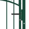 vidaXL Fence Gate Emmen with Spikes Steel 104x134.5 cm Green