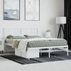 vidaXL Metal Bed Frame without Mattress with Headboard White 120x190cm