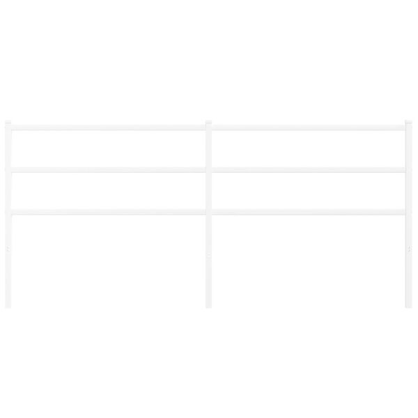vidaXL Metal Replace Headboard White 200 cm