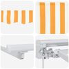 vidaXL Manual Retractable Awning Orange 3.5 x 2.5 m