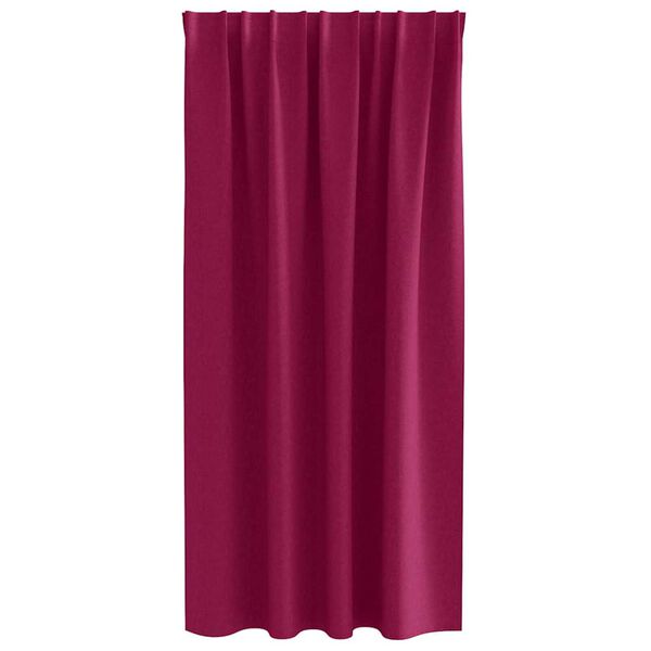 vidaXL Blackout Curtains with Rings 2 pcs Wine Red 175 x 140 cm
