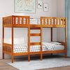 vidaXL Bunk Bed Wax Brown 90x190 cm Solid Wood Pine