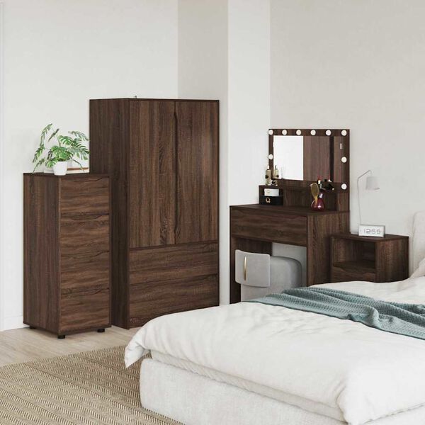 vidaXL Storage Cabinet Brown Oak 40 x 48 x 105 cm Engineered Wood