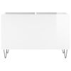 vidaXL Record Cabinet High Gloss White 74.5x38x48 cm Engineered Wood