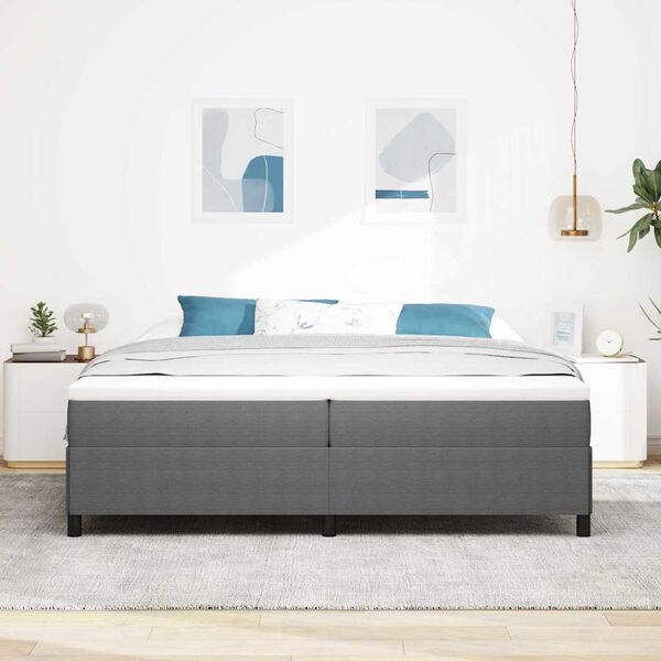 vidaXL Box Spring Bed Light Grey 200 x 200 cm Velvet
