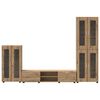 vidaXL TV Cabinet Set with Drawer FLORIN Artisan Oak Engineered Wood