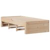 vidaXL Bed Frame without Mattress with Drawers 75x190 cm Small Single Solid Wood Pine