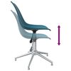 vidaXL Swivel Dining Chairs 6 pcs Turquoise PP