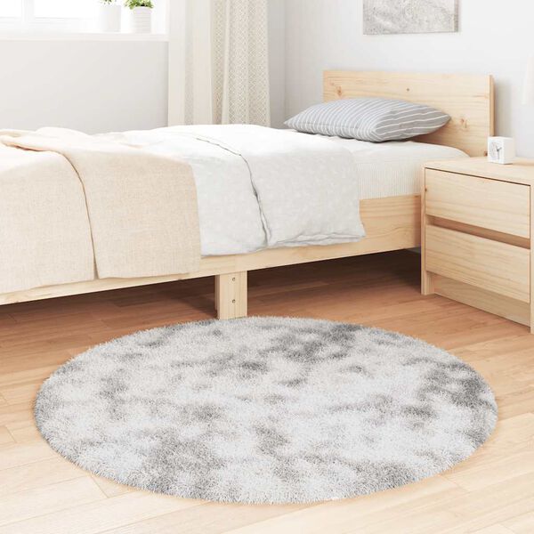 vidaXL Shaggy Rug High Pile NAVARRA Silver Grey 100x100 cm Polyester