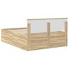 vidaXL Bed Frame Sonoma Oak 150 x 200 cm Engineered Wood