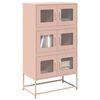 vidaXL Highboard Pink 68x39x123 cm Steel