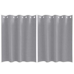vidaXL Blackout Curtains with Rings 2 pcs Light Grey 140 x 140 cm