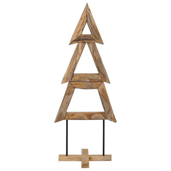 vidaXL Christmas Tree with Stand Brown 149.5 cm Solid teak wood