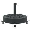 vidaXL Parasol Base with Wheels for Ø38 / 48 mm Poles 27 kg Round