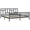 vidaXL Bed Frame without Mattress Grey 200x200 cm Solid Wood