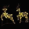 vidaXL LED Reindeers with 40 LEDs 2 pcs Warm White PET