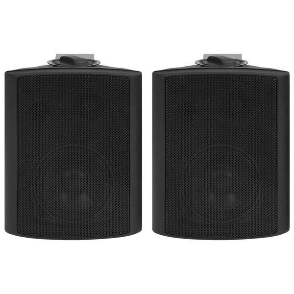 vidaXL Wall-mounted Stereo Speakers 2 pcs Black Indoor Outdoor 80 W