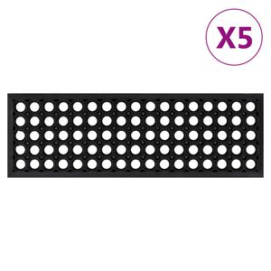 vidaXL Stair Treads 5 pcs 25x75 cm Rubber