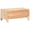 vidaXL Coffee Table 90x50x40 cm Solid Mango Wood and Natural Cane