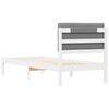 vidaXL Bed Frame with Upholstered Headboard Light Grey 75 x 190 cm