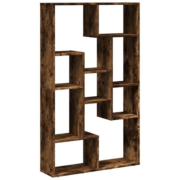 vidaXL Bookcase Smoked Oak 72x20x120.5 cm Engineered Wood