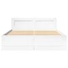 vidaXL Bed Frame with Headboard without Mattress White 140x190 cm