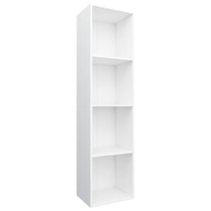 vidaXL Book Cabinet/TV Cabinet White 36x30x143 cm Engineered Wood
