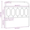 vidaXL Metal Replace Headboard Black 107 cm