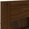 vidaXL 6 Piece TV Wall Cabinet Set with LED Lights Brown Oak