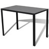 vidaXL Contemporary Dining Set with Table and 4 Chairs Black