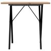 vidaXL Dining Table X-Frame 80x50x75.5 cm Solid Wood Pine and Steel