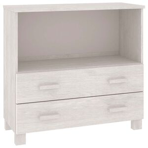 vidaXL Sideboard "HAMAR" White 85x35x80 cm Solid Wood Pine
